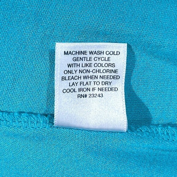 New York & Company Tank Top | Blue & White | Medium | Scoop Neck | Colorful - Picture 11 of 11